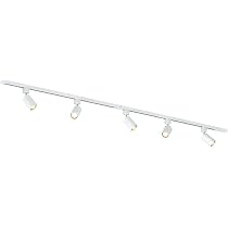 Qub Focus III Système Éclairage LED Monophasé 300cm - 5 Spots GU10 Orientables Noir