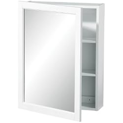 Premier Housewares 2402059 - Mueble de pared con puerta de espejo (66 x 51 x 16 cm), color blanco