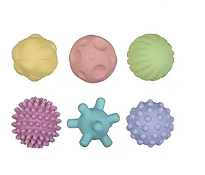 Luvlap - 18588 Multi Textured Grab Balls for Baby, Multicolor