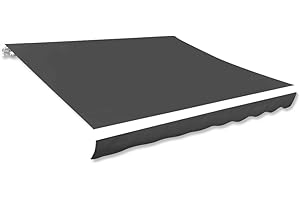 FIRBNUS Toldo de Lona Blanco Gris Antracita 450x300 cm Recambio Tela de Toldo Lona para Toldos Lonas de Jardin Telas para Toldos Toldo de Repuesto de Jardín Tela Toldo Repuesto (Sin Estructura)