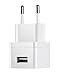 Produktbild xcessory USB Netzteil Adapter (1000mA) für Handys und Smartphones von Apple und Samsung: iPhone 3G/3GS/4/4S/5/5S/5C/6/6 Plus, Galaxy S3, S3 mini/ S4, S4 mini/ S5, S5 mini, USB Ladegerät auch geeignet für Nokia, HTC, Blackberry, Huawei, LG, etc., USB Ladegerät in schwarz und weiß