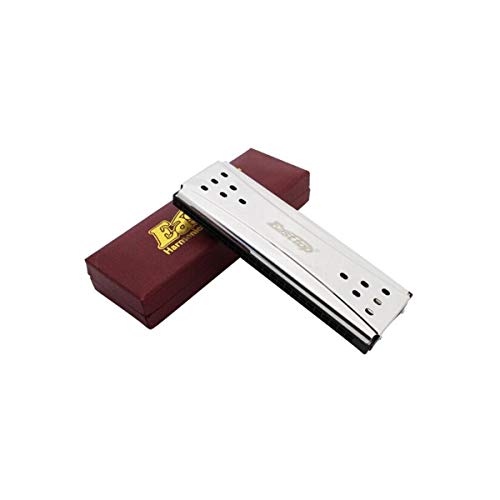 Preisvergleich Produktbild KUQIQI Mundharmonika 24-Loch Advanced Tremolo Doppelseitige Mundharmonika, C & G-Taste, Silber, Geeignet for Anfänger Selbststudium, Fortgeschrittenes Lernen, Solo-Erstellung Geeignet für Anfänger, Fo