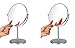 Produktbild Ambrosya® | Exklusiver Kosmetikspiegel aus Edelstahl mit 5-facher Vergrößerung| Bad Badezimmer Lampe Licht LED Make-Up Schminkspiegel Spiegel Tischspiegel WC (Edelstahl (Gebürstet), 5X)