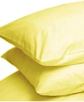 mandj traders PAIR of standard size HOUSE WIFE pillow case 200TC (banana)
