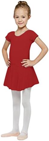 Covermasons Toddler Girls Leotards Ballet Latin Cha-Cha Rumba Samba Tango Bodysuit Dancewear Dress Dance Costumes Clothes Outfits (6T, Red)