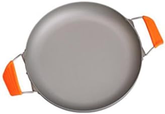 MXJ61 Frying Pan Camping Outdoors Silica Gel Fold Kettle 8 Inches