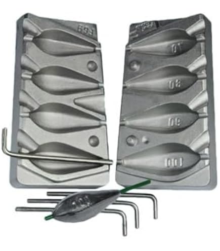 Stampo Per Piombi Da Pesca Grippa - 100-120-140 Grammi, Con Inserti Metallici Per Girelle E Sistemi Scorrevoli - Foto 9