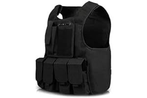 FGYZYP Gilet tattico mimetico militare per bambini, regolabile, per softair, paintball, combattimento, allenamento di combattimento, per giochi estremi e avventure