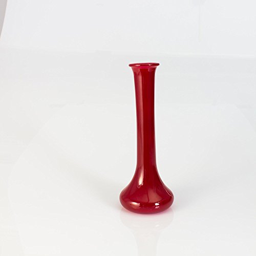 Stielblumenvase / Blumenvase KOBY, rot, 25cm, Ø9,5cm - Einzelblumen Vase / Tischvase