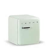 IKOHS Retro Fridge Réfrigérateur design avec contrôle de température réglable, étagères interchangeables, style vintage des années 50, classe énergétique A+ 50 cm Vert menthe