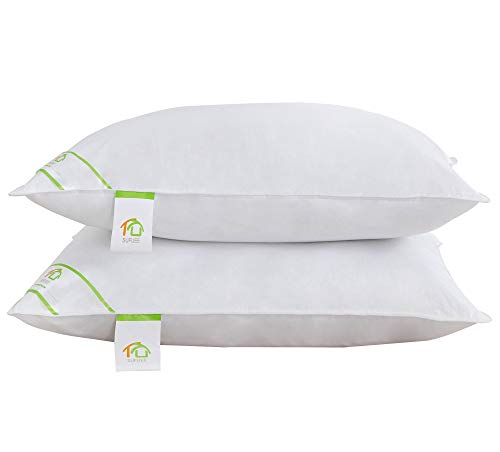 DUO-V HOME Almohadas para Dormir 2 Pack Lujo Hipoalergénico Almohadas de Cama Calidad Hotel con 100% Algodón Funda, Suave y Firme, Estándar, Queen, King