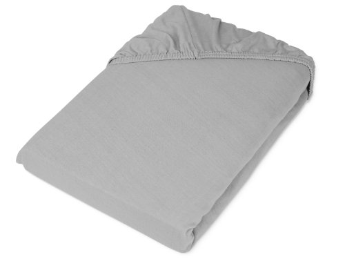 klassisches Jersey Spannbetttuch – erhältlich in 22 modernen Farben und 6 verschiedenen Größen – 100% Baumwolle, 140-160 x 200 cm, silber - 7