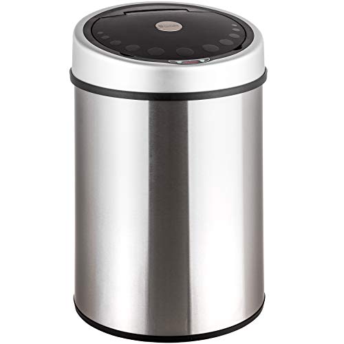 TecTake Poubelle Automatique en Acier Inoxydable - diverses tailles au choix - (Inoxidable 40 Litres)