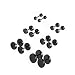 Produktbild LEEQ 6 Paar Schwarze Ohrringe Ohrstecker Edelstahl Ohrstöpsel Schraube Ohrstecker Set für Damen und Herren Accessoires, 18 Gauge