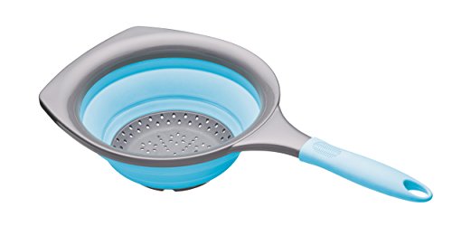 Colourworks Faltbarer Seiher, 1,4 Liter, 19 cm – Blau