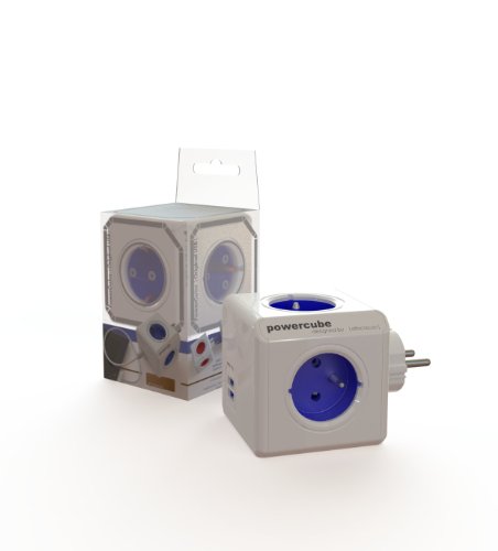 Allocacoc PowerCube - Enchufe DuoUSB, 4 tomas 230 V + 2 USB, FR, color blanco