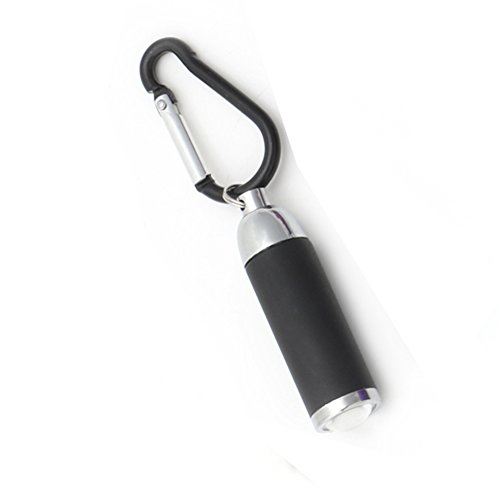 BECU - Mini Linterna de Bolsillo LED portátil Ideal para Camping, Lectura de Noche, Ciclismo, Barbacoa, Fiestas, Festivales, Senderismo, Viajes, Incluye Correa Negro Negro