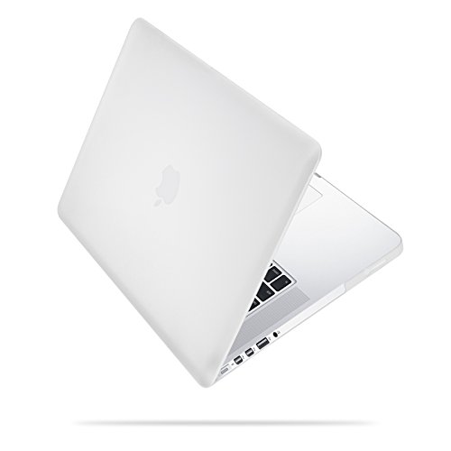 JAMMYLIZARD | Shell Cover für [ MacBook Pro 15.4″ mit Retina A1398 ] Zweiteilige Gummierte Hülle, KLAR / MILCHIG Matt - 4