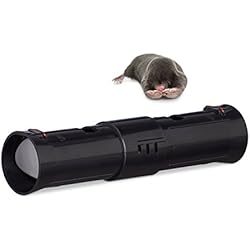 Relaxdays Mole trap, longueur ajustable, contrôle d'ouverture, plastique, 27 x 6 x 6 cm, noir
