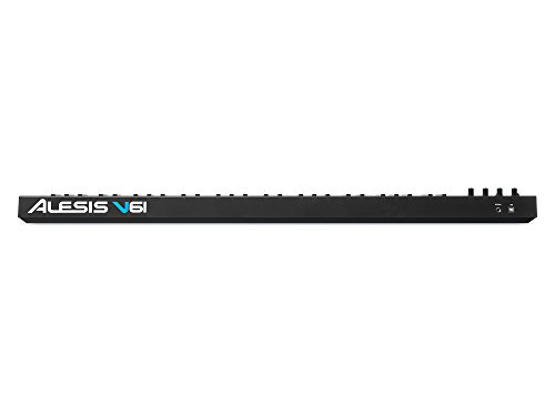Alesis V61 - Teclado controlador USB-MIDI de 61 teclas con 8 pads, 4 potenciómetros asignables y botones, software Incluido