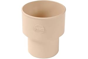 NICOLL Réduction concentrique pour gouttière demi-ronde de 33 diamètre 100/80mm PVC Sable RE338S