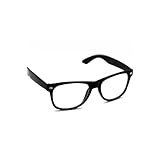 ASVP Shop Wayfarer, Nerd Glasses, Clear Lens, Black