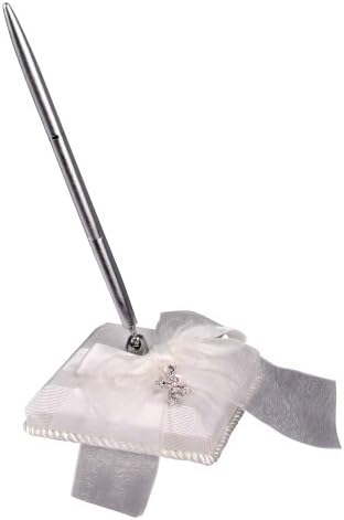 Ivy Lane Designs Beverly Clark Collection Grace, Pen and Penholder Set with Crystal Cross, White