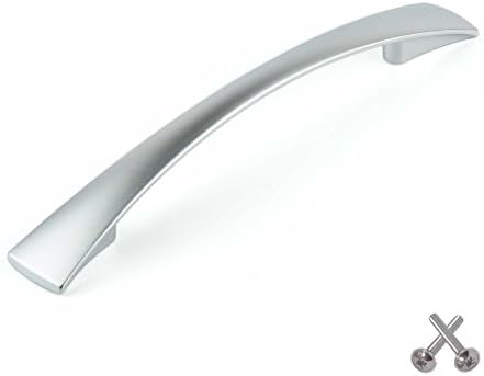 Taper Bow Kitchen Cabinet Door Handle, Cupboard Drawer Bedroom Furniture Handles 128mm Aluminium