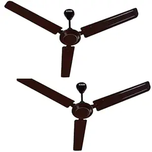 LUKER  Ceiling Fan (Model-Nano Plus) 1200mm~ 48 inch (1-Piece Combo Offer) Copper Winding Motor High Speed Decorative-Home Office Bedroom Kids Room-Anti Dust Modern Designer Fancy(Color-Brown) 2m