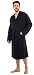 Produktbild Herren 100% Baumwolle Robe Bademantel, weich Waffel Robe gewickelt Hausanzug - Schwarz, XXX-Large