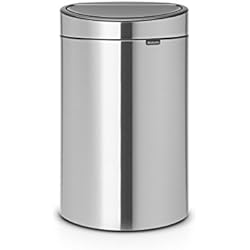 Brabantia 114823 Poubelle Touch Bin Unie, 40 litres - Inox mat