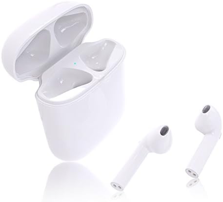 Bluetooth Headphones,HBQ Twins Wireless Earbuds Stereo Bluetooth V4.2 Headset with Handsfree Mic & Portable Charging Case for iPhone Samsung iPad and Most Android Phones (i8 TWS White)