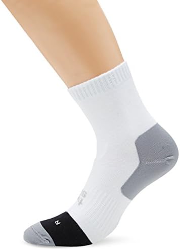 TWINSKIN Hilly Anklet Running Sock - White/Grey/Black, X-Large