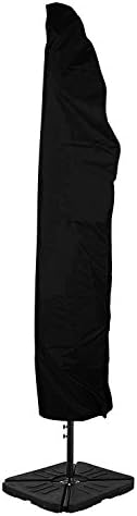 KONLN Veranda Patio Market Umbrella Cover for 7Ft to 11Ft Umbrella Outdoor Water Resistant UV Protection with Installation Pole Black