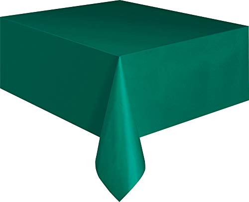Unique Party 5090 - Tovaglia Plastificata Verde Foresta, 2,74 m x 1,37 m