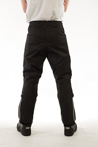 Motorbike Motorcycle Scooter Adult Trousers XTRM GALAXY CE Armoured Waterproof Trousers / Pants Mens Textile Black Trouser Huge Size Range (L / 34 Waist)