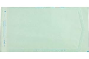 GIMA Eline - Selbstversiegelnde Beutel für die Dampfsterilisation oder ETO, aus Papier und Medizinischer Folie, Doppelseitiger Klebestreifen, Außen-/Innenmaße in mm: 190x330/168x315, 1200 Stk (6x200)