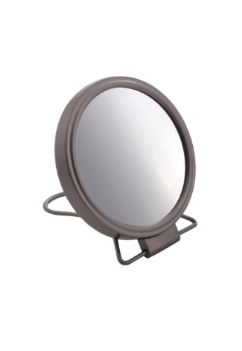 Danielle 7x Magnification 10 cm Diameter Easel Shaving Mirror - Satin Nickel