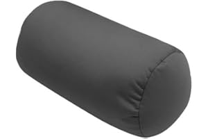 EHOTER Nackenstützkissen Mikroperlenrollkissen Schlafkissen Kopfstütze Halskissen Lange Nackenrolle Kuschel Maxx Relaxkissen Kinder Auto Für Reisen Schlafen Bad Bett Massage Yoga Beinstütze (Grau)