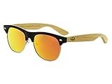  Gafas de madera MOSCA NEGRA modelo MIX METAL ORANGE Polarizadas - Wood Sunglasses
