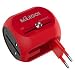 Produktbild Reiseadapter, Milool Universal Netzstecker, Internationales Wandladegerät Alles-in-Einem Weltweiter Netzsteckdosen-Konverter mit USB- und Typ C-Anschluss für USA,AU,Asien,EU,UK und über 150 Län (Red)