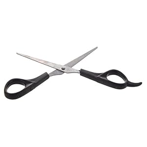 TOOGOO(R)Stainless Steel Blade Black Plastic Handle Hair Scissors 6.7" - Image 4