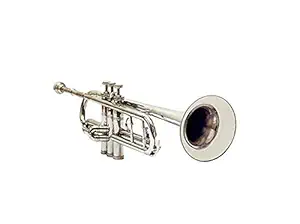 New Jaibharat Musicals Trumpet brass silver and WITH Bag