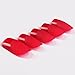 Bling Art False Nails French Manicure Matte Red Full Cover Medium Tips UK