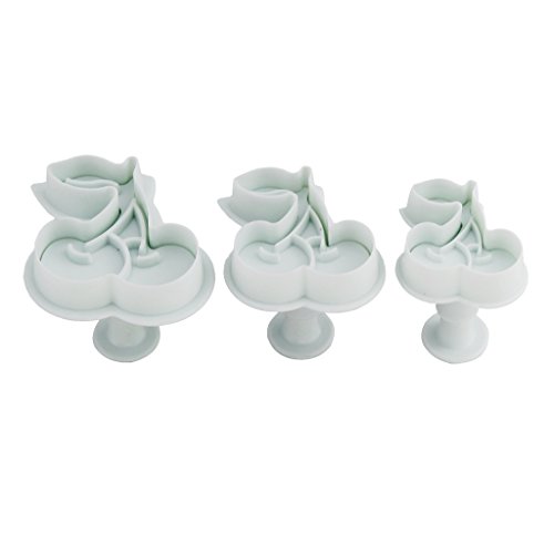 DIY 68tlg. Backen Fondant Stempel Tortendeko Ausstecher Ausstechformen Auswerfer Modellierwerkzeug Glätter Fondant Formen Marzipan-Messer Kuchendekoration Set Backen mit Spritzbeutel – Rosa - 7