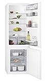 Low Frost - Technik AEG SCE51821LS Einbau Kühl-Gefrier-Kombination mit Gefrierteil unten / 196 l Kühlschrank / 72 l Gefrierschrank / großer Einbaukühlschrank mit Glasablagen / LowFrost / Einbau-Höhe: 178 cm / weiß