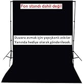 ada greenbox black screen-siyah fon perde (1.5x2m)-% 100 PAMUK