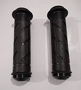 AUTONEST Bike Rubber and Aluminium Handle Grip (Set of 2) (Black) for Hero CBZ X-Treme