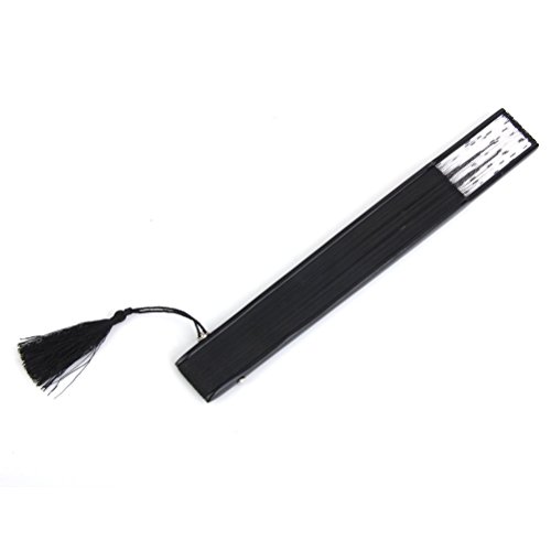 OULII Hand-Fan Männer Hand Held Fans Falten Fan Party Favor (schwarz) - 6