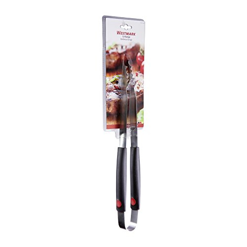 Westmark Grillzange, Länge: 40 cm, Rostfreier Edelstahl/Kunststoff, Silber/Schwarz/Rot, 15052280 - 2